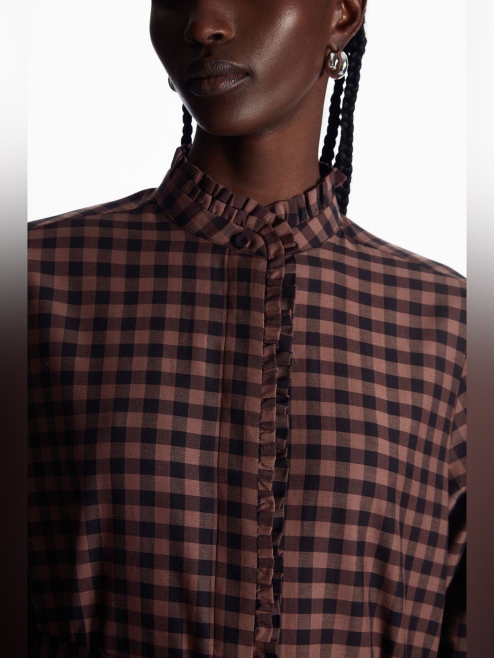 COS Relaxed-Fit Ruffled Poplin Shirt